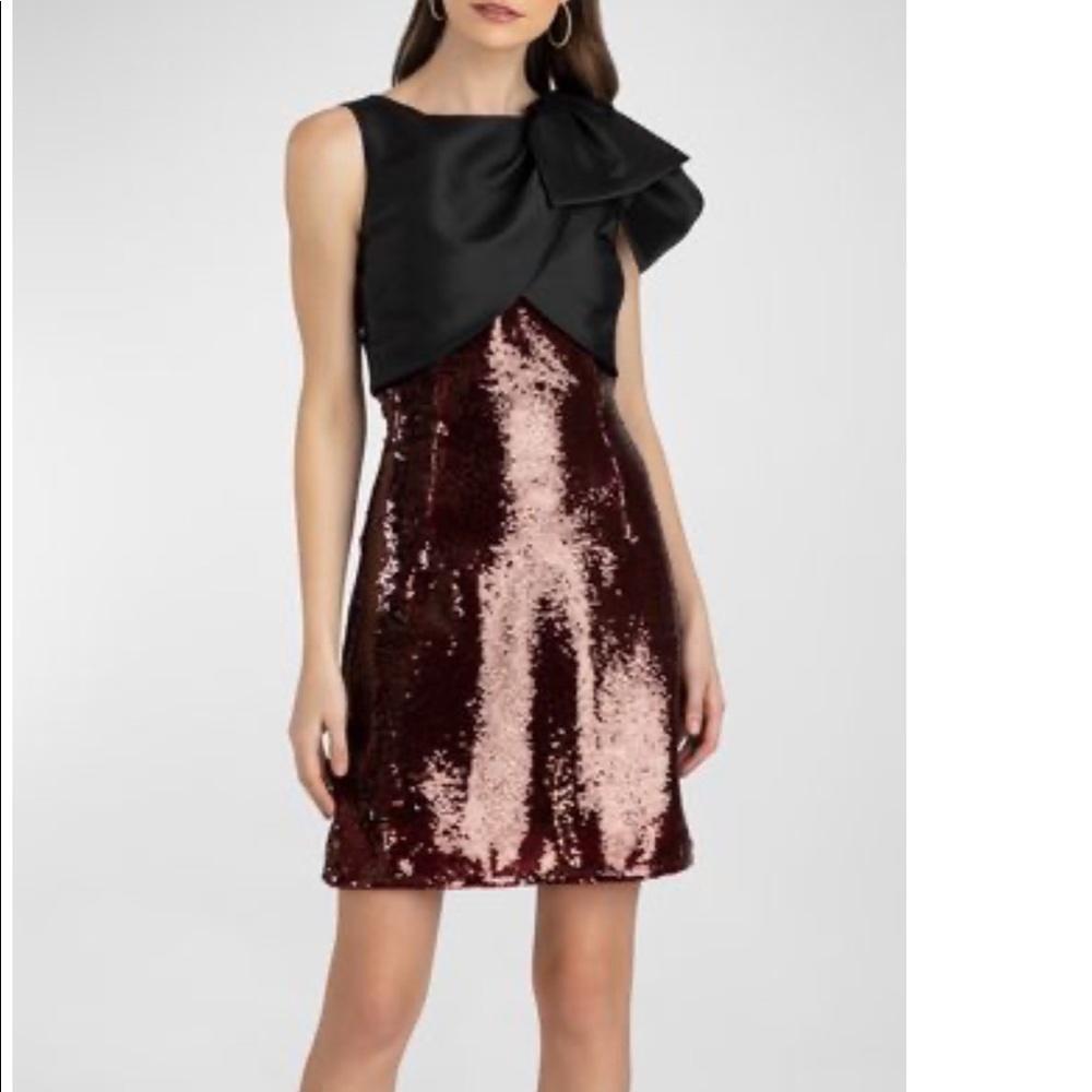 Shoshanna Cecilia Sequin Bow Mini Dress Sz 12 NWT